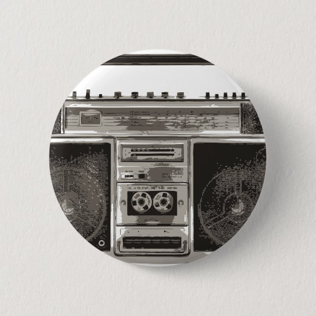 Badge Rond 5 Cm Boombox (Devant)