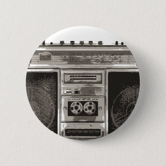 Badge Rond 5 Cm Boombox (Devant)