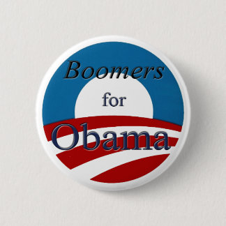Badge Rond 5 Cm Boomers pour Obama - bouton