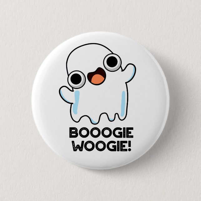 Badge Rond 5 Cm Booogie Woogie Funky Music Ghost Pun (Devant)