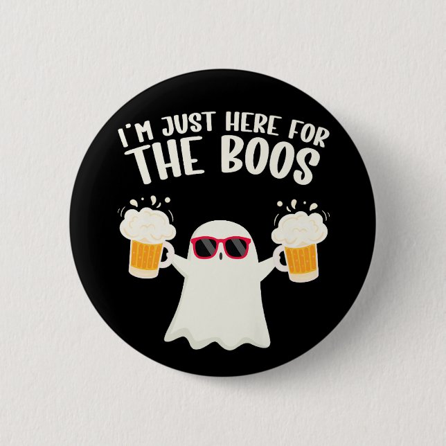 Badge Rond 5 Cm Boos Beer Tipsy Ghost Adultes (Devant)