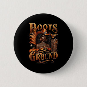 Badge Rond 5 Cm Boot Occidental Halloween Bottes Cowgirl Sur Le Te