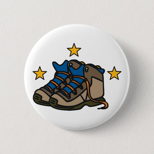 Badge Rond 5 Cm Boots randonnées (Devant)