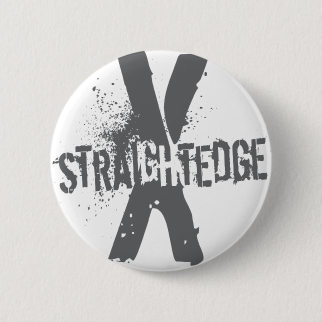 Badge Rond 5 Cm Bord droit X gris-foncé (Devant)