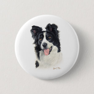 Badge Rond 5 Cm Border collie