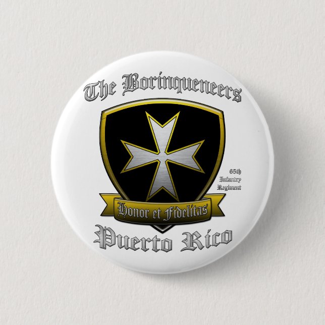 Badge Rond 5 Cm Borinqueneers (Devant)