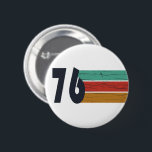 Badge Rond 5 Cm Born in 1976 vintage 50th birthday party<br><div class="desc">Add some originality to your wardrobe with this vintage sunset birthday graphic design featuring an awesome typography font. It's a great gift idea for men,  women,  husbands,  wives,  grandmothers,  and grandfathers who will love this unique artwork. The perfect funny holiday present for a happy birthday party.</div>