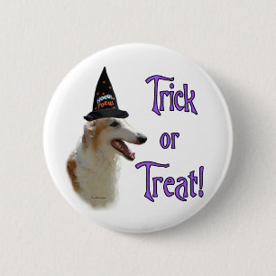 Badge Rond 5 Cm Borzoi Trick