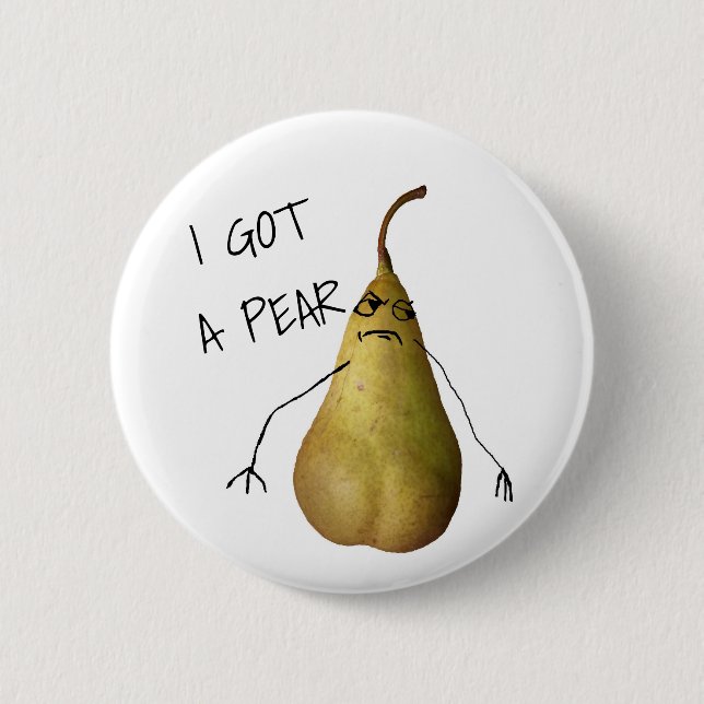 Badge Rond 5 Cm Bosc I a obtenu une poire (Devant)