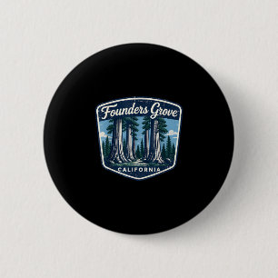 Badge Rond 5 Cm Bosquet des fondateurs california redwoods nature