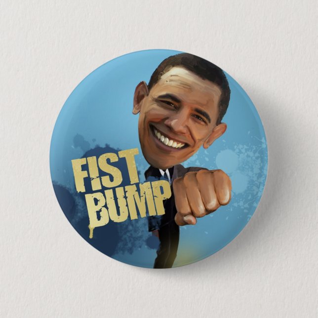 Badge Rond 5 Cm Bosse de poing de Barack (Devant)