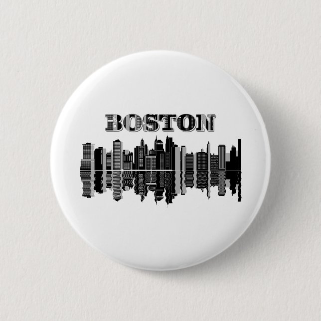 Badge Rond 5 Cm Boston (Devant)