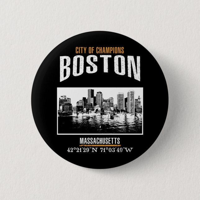 Badge Rond 5 Cm Boston (Devant)