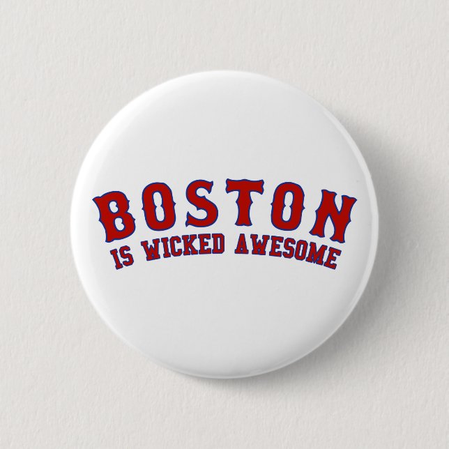 Badge Rond 5 Cm Boston est impressionnant mauvais (Devant)