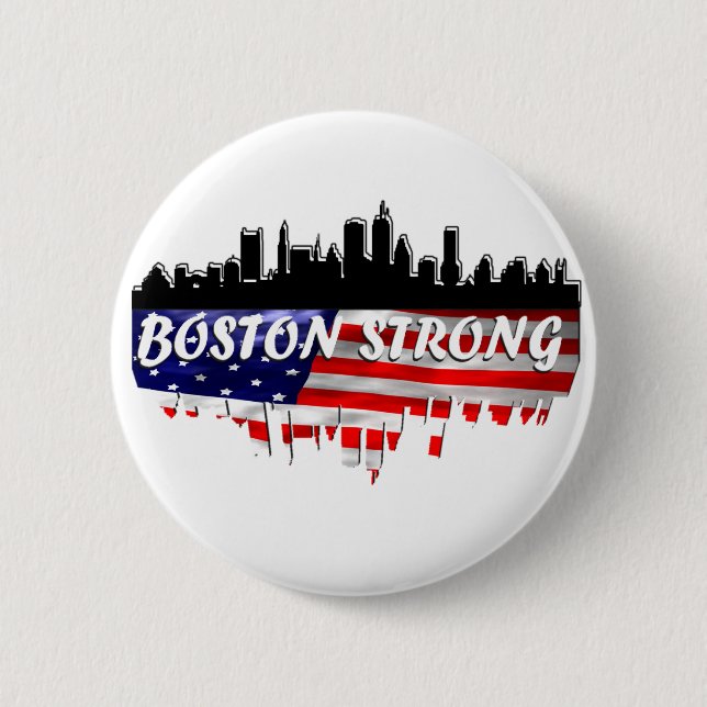 Badge Rond 5 Cm Boston fort (Devant)