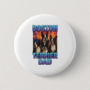 Badge Rond 5 Cm Boston Terrier