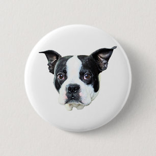 Badge Rond 5 Cm Boston Terrier