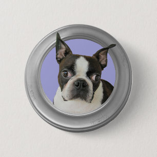 BADGE ROND 5 CM BOSTON TERRIER-BUTTON