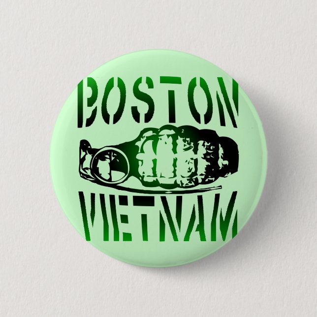 Badge Rond 5 Cm Boston Vietnam (Devant)