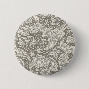 Badge Rond 5 Cm Bot floral à fleurs à boutons de William Morris Ba