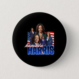 Badge Rond 5 Cm Botte du drapeau américain Harris