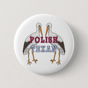 Badge Rond 5 Cm Bouche blanche texane polonaise