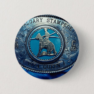 Badge Rond 5 Cm Boucle de trophée de rodéo de cowboy, Alberta,