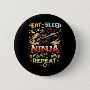 Badge Rond 5 Cm Boucle de vie de ninja