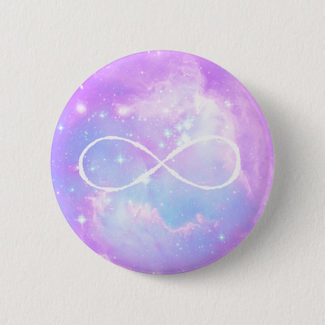 Badge Rond 5 Cm Boucle en pastel d'infini de galaxie (Devant)