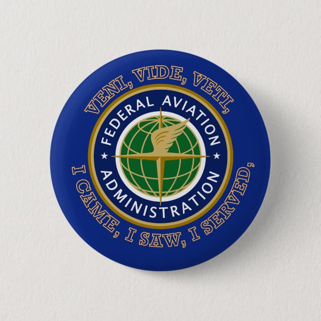 Badge Rond 5 Cm Bouclier d'administration de l'aviation fédérale (Devant)