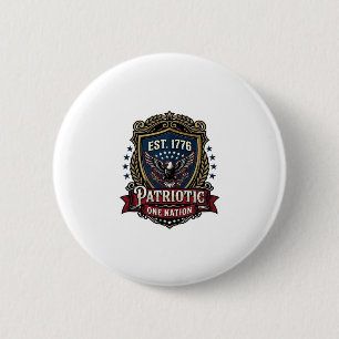 Badge Rond 5 Cm Bouclier de bataille patriotique 1776 Sym inspiré 