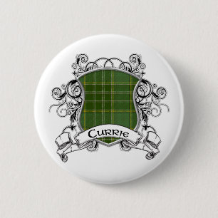 Badge Rond 5 Cm Bouclier de tartan de Currie