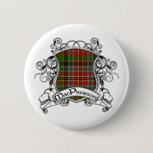 Badge Rond 5 Cm Bouclier de tartan de MacPherson