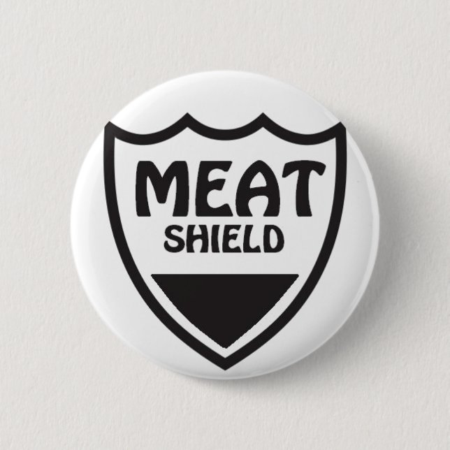 Badge Rond 5 Cm Bouclier de viande (Devant)