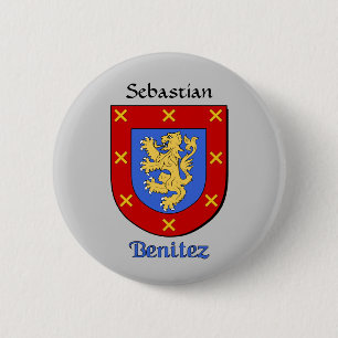 Badge Rond 5 Cm Bouclier historique Benitez personnalisé