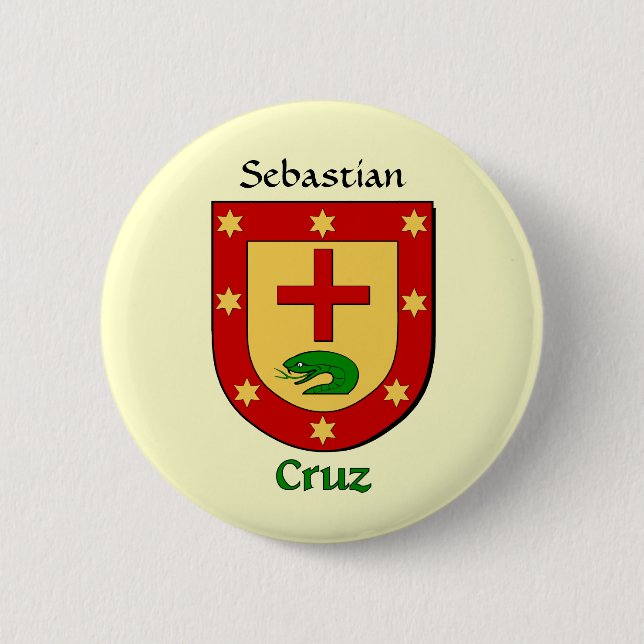 Badge Rond 5 Cm Bouclier historique de Cruz personnalisé (Devant)