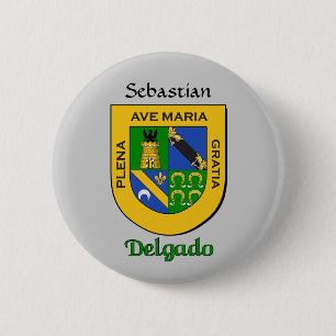 Badge Rond 5 Cm Bouclier historique Delgado personnalisé