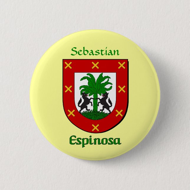 Badge Rond 5 Cm Bouclier historique Espinosa personnalisé (Devant)