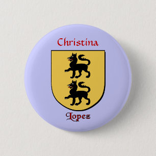 Badge Rond 5 Cm Bouclier historique Lopez personnalisé