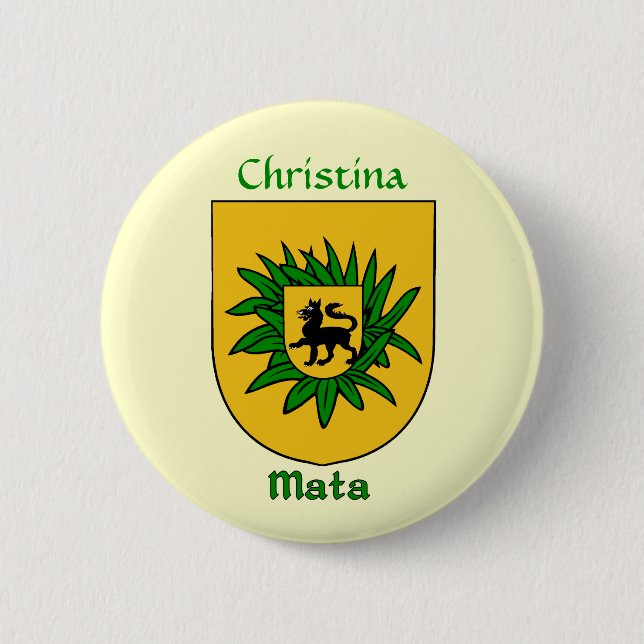 Badge Rond 5 Cm Bouclier historique Mata personnalisé (Devant)