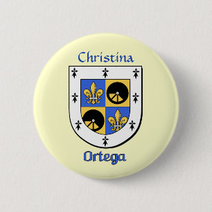 Badge Rond 5 Cm Bouclier historique Ortega personnalisé
