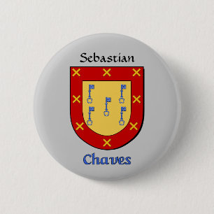 Badge Rond 5 Cm Bouclier historique personnalisé Chaves