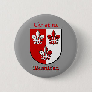 Badge Rond 5 Cm Bouclier historique personnalisé de Ramirez