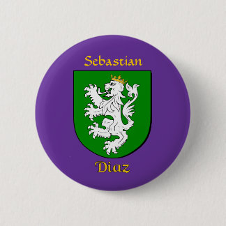 Badge Rond 5 Cm Bouclier historique personnalisé Diaz