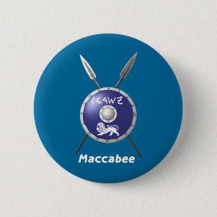 Badge Rond 5 Cm Bouclier Maccabee Et Paroles