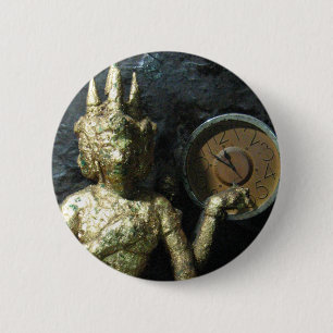 Badge Rond 5 Cm Bouddha Heure ... Thaïlande