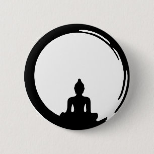 Badge Rond 5 Cm Bouddha silent