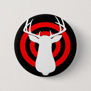 Badge Rond 5 Cm Boudine d'andouillers de cerfs communs