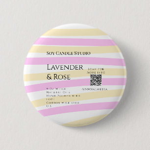 Badge Rond 5 Cm Bougie de soja rose Lavender entreprise ajouter q