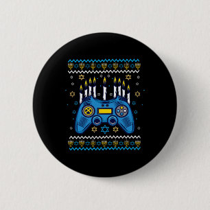 Badge Rond 5 Cm Bougies de la Menorah de Hanukkah du Manette de je